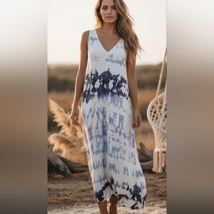 YFB Young Fabulous & Broke tie dye maxi dress size S